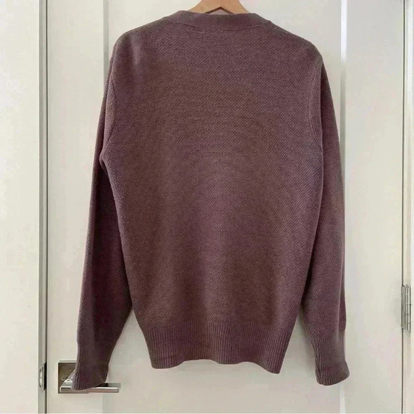 VINTAGE Christian Dior Cardigan Adult Medium Brown V-Neck Sweater Mens - Picture 2 of 12